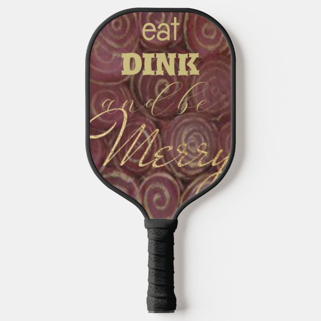 Pickleball Paddle Christmas Crimson Swirls (Front)