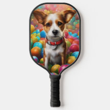 Pickleball Paddle Cover with Cartoon Puppy
