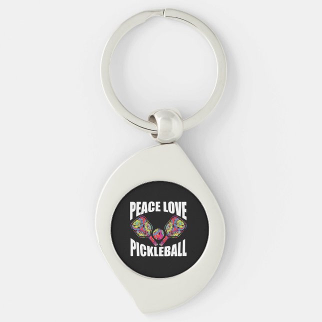 Pickleball Paddle Design Key Ring (Front)