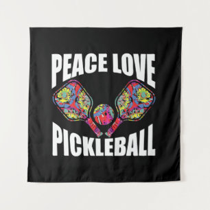 Pickleball Paddle Design Tapestry
