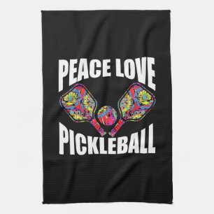 Pickleball Paddle Design Tea Towel