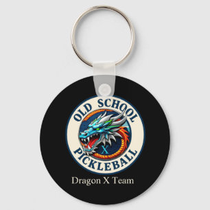 Pickleball Paddle -Dragon X Old School Pickleball Key Ring