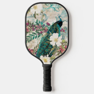 Pickleball Paddle - Elegant Peacock Peacocks Birds