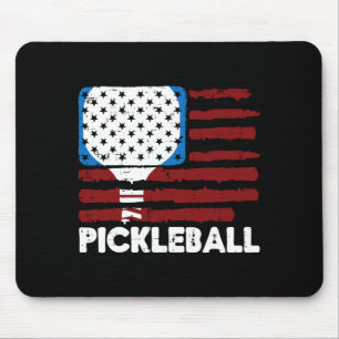 Pickleball Paddle Flag Pickle Ball Patriot Men Mouse Mat