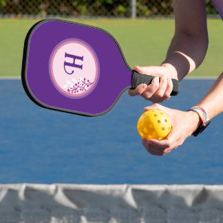Pickleball Paddle  - Floral Add your initial  