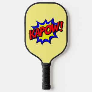 PICKLEBALL PADDLE FUNNY COMIC BUBBLE KAPOW!