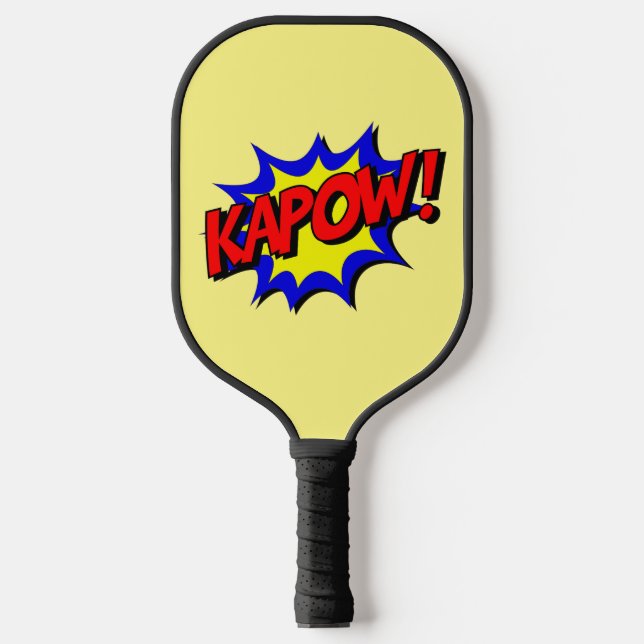 PICKLEBALL PADDLE FUNNY COMIC BUBBLE KAPOW! (Front)
