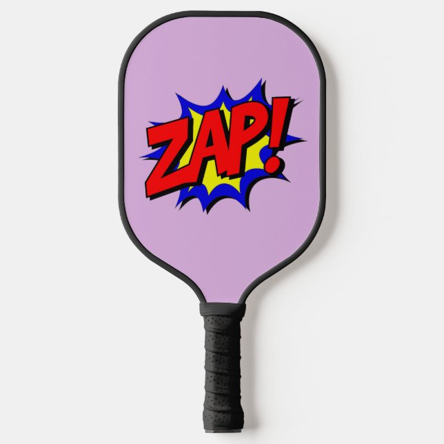 PICKLEBALL PADDLE FUNNY COMIC BUBBLE ZAP! (Front)