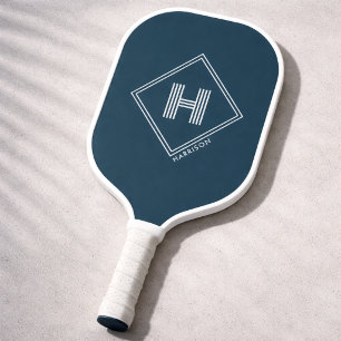 Pickleball Paddle Modern Geometric Initial