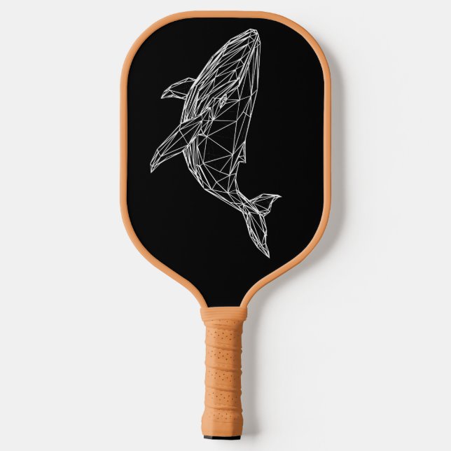Pickleball Paddle Modern Geometric Whale (Back)