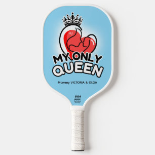 Pickleball Paddle : My Only Queen (blue/yellow)