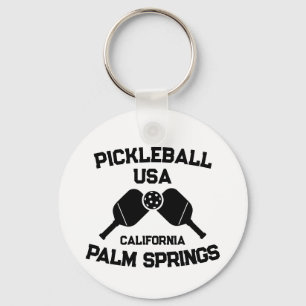 Pickleball Paddle Palm Springs California Custom Key Ring