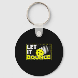 Pickleball paddle pickle ball player let it bounce key ring