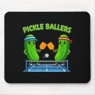 Pickleball paddle player funny pickle ballers fun mouse mat