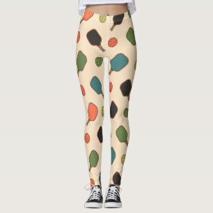 Pickleball Paddle Pop Tournament Court Leggings
