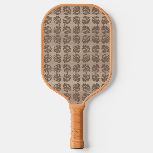 Pickleball Paddle, Retro Tiki Palm Leaf Pickleball Paddle (Front)