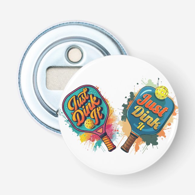 Pickleball Paddle - Sporty & Fun Design Bottle Opener (Front)