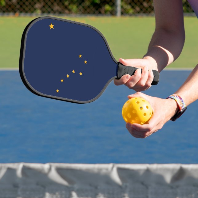 Pickleball Paddle with flag of Alaska, USA (Insitu)