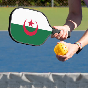 Pickleball Paddle with flag of Algeria 