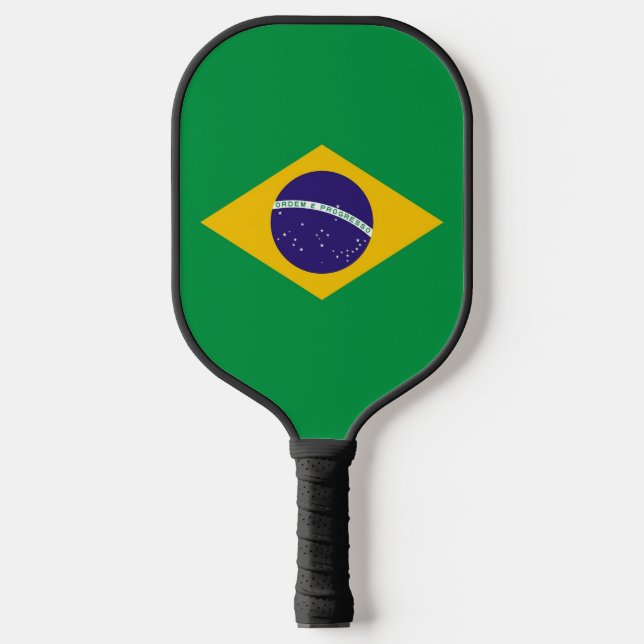 Pickleball Paddle with flag of Brazil (Front)