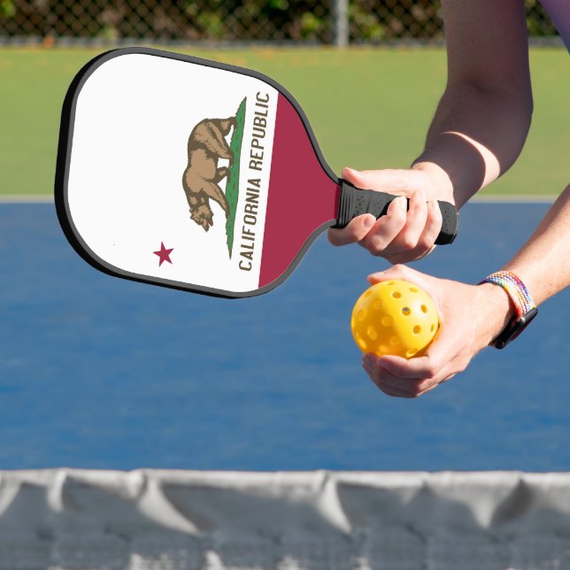 Pickleball Paddle with flag of California, USA (Insitu)