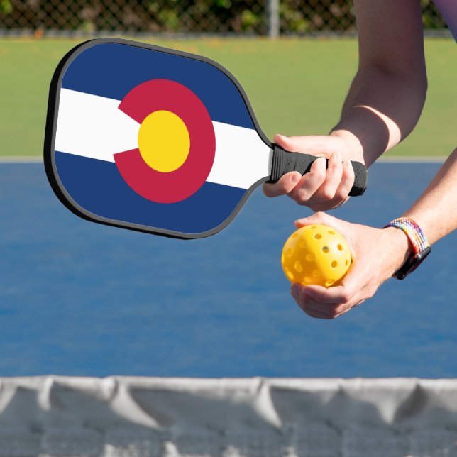 Pickleball Paddle with flag of Colorado, USA (Insitu)