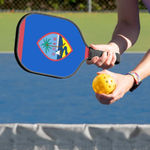 Pickleball Paddle with flag of Guam, USA