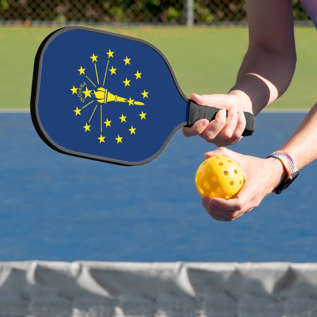 Pickleball Paddle with flag of Indiana, USA (Insitu)
