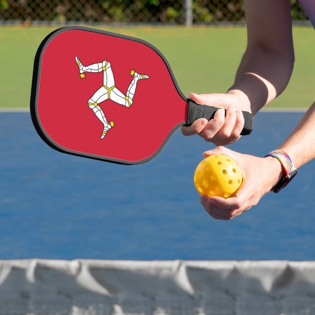 Pickleball Paddle with flag of Isle of Man (Insitu)