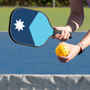 Pickleball Paddle with flag of Minnesota, USA