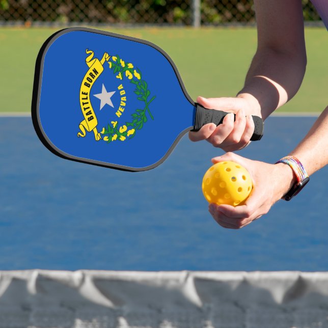 Pickleball Paddle with flag of Nevada, USA (Insitu)