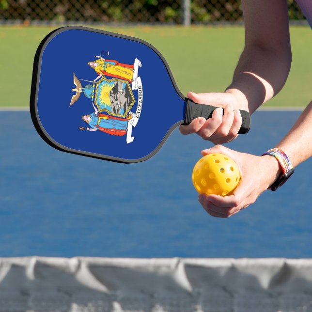 Pickleball Paddle with flag of New York State, USA (Insitu)