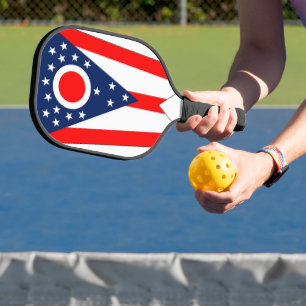 Pickleball Paddle with flag of Ohio, USA