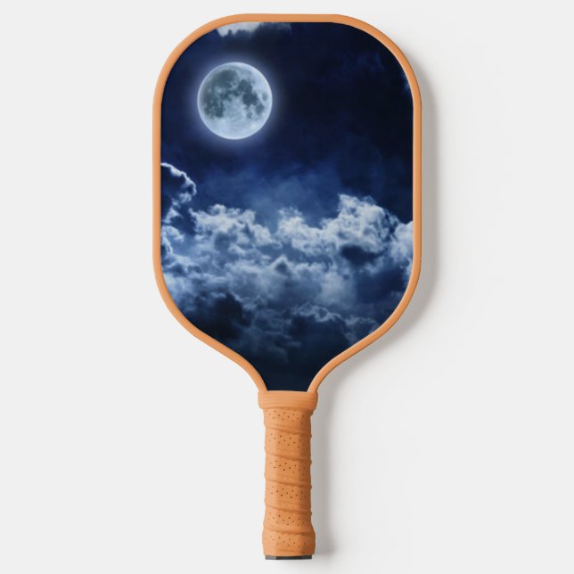 PICKLEBALL PADDLE WITH STORM CLOUDS CUSTOM INITIAL (Front)