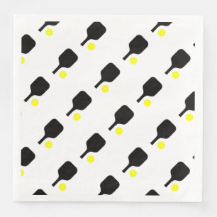 Pickleball paddles & balls napkin