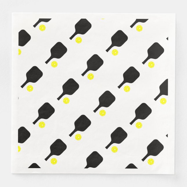 Pickleball paddles & balls napkin (Front)