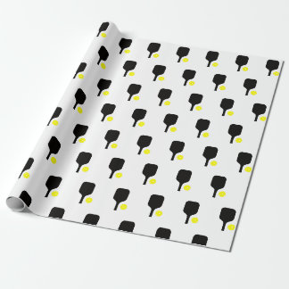 Pickleball paddles & balls wrapping paper