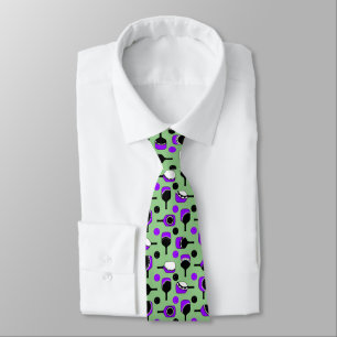 Pickleball Paddles, Fun Cutouts Purple & Green Tie