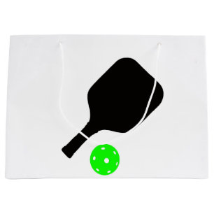 Pickleball paddles & green balls large gift bag