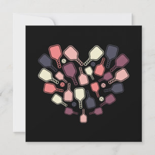 Pickleball Paddles Heart Thank You Card