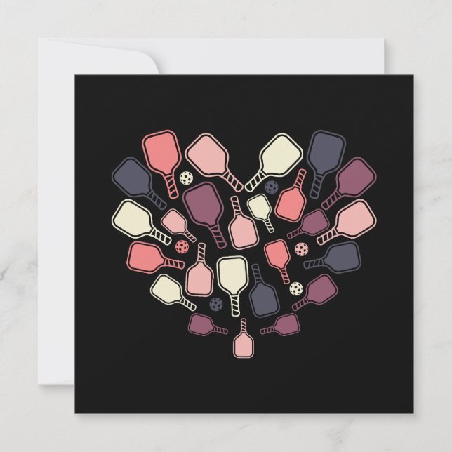  Pickleball Paddles Heart Thank You Card (Front)