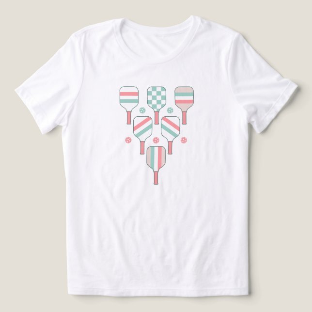 Pickleball Paddles Pattern Tri-Blend Shirt (Design Front)