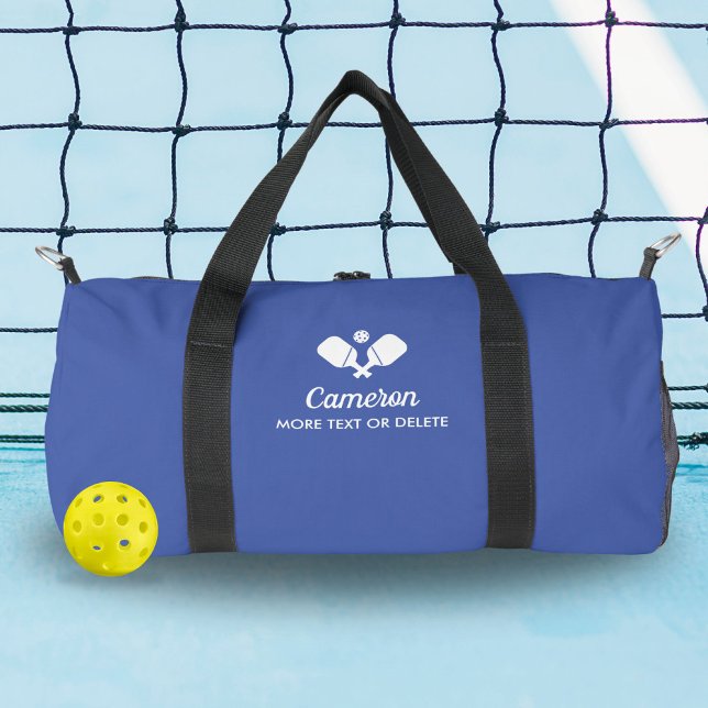 Pickleball Paddles Personalised Name Custom Text Duffle Bag (Creator Uploaded)