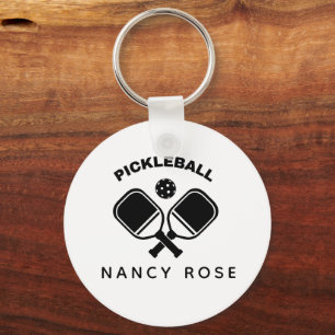 Pickleball Paddles Personalised Name  Key Ring