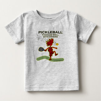 Pickleball Paddles Well With Others Baby T-Shirt