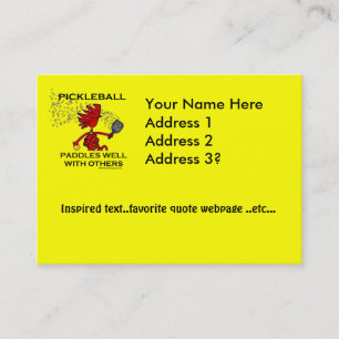 Pickleball Paddles Well With Others Business Card
