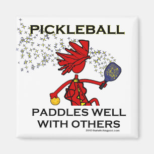 Pickleball Paddles Well With Others Magnet