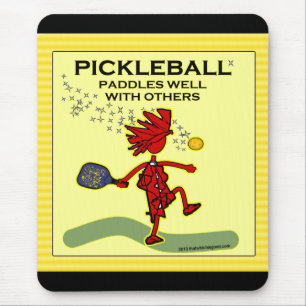 Pickleball Paddles Well With Others Mouse Mat