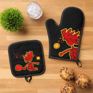 Pickleball Paddles Well With Others Oven Mitt & Pot Holder Set