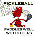 Pickleball Paddles Well With Others Photo Sculpture Decoration<br><div class="desc">PICKLEBALL Paddles Well With Others. Men’s Pickleball shirts. Women’s Pickleball shirts. The best selection of gifts for a Pickleball player. These bright colourful unique Pickle ball designs may make you famous and add a cool spring in your step! Funny T-shirts, cups, aprons, mousepads, posters and more! Unique colourful fun things...</div>